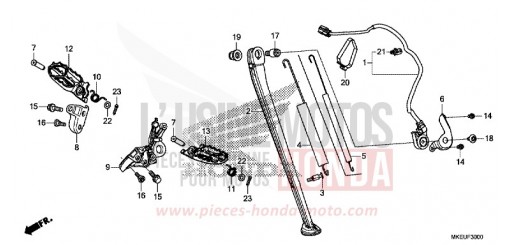 MARCHE/BEQUILLE CRF450LL de 2020